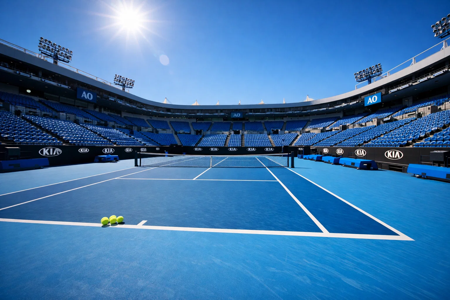 Campo da tennis in cemento Australian Open Melbourne