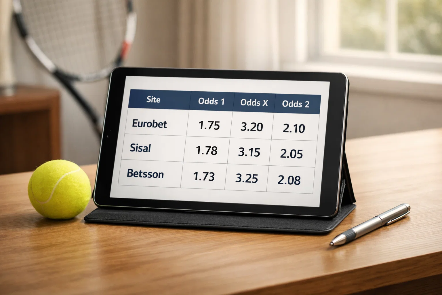 Confronto quote bookmaker ADM per scommesse tennis